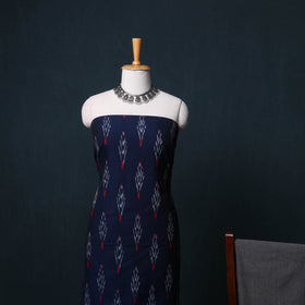 Pochampally Ikat Cotton Unstitched Dress Material: Kurta, Bottom with Dupatta 24