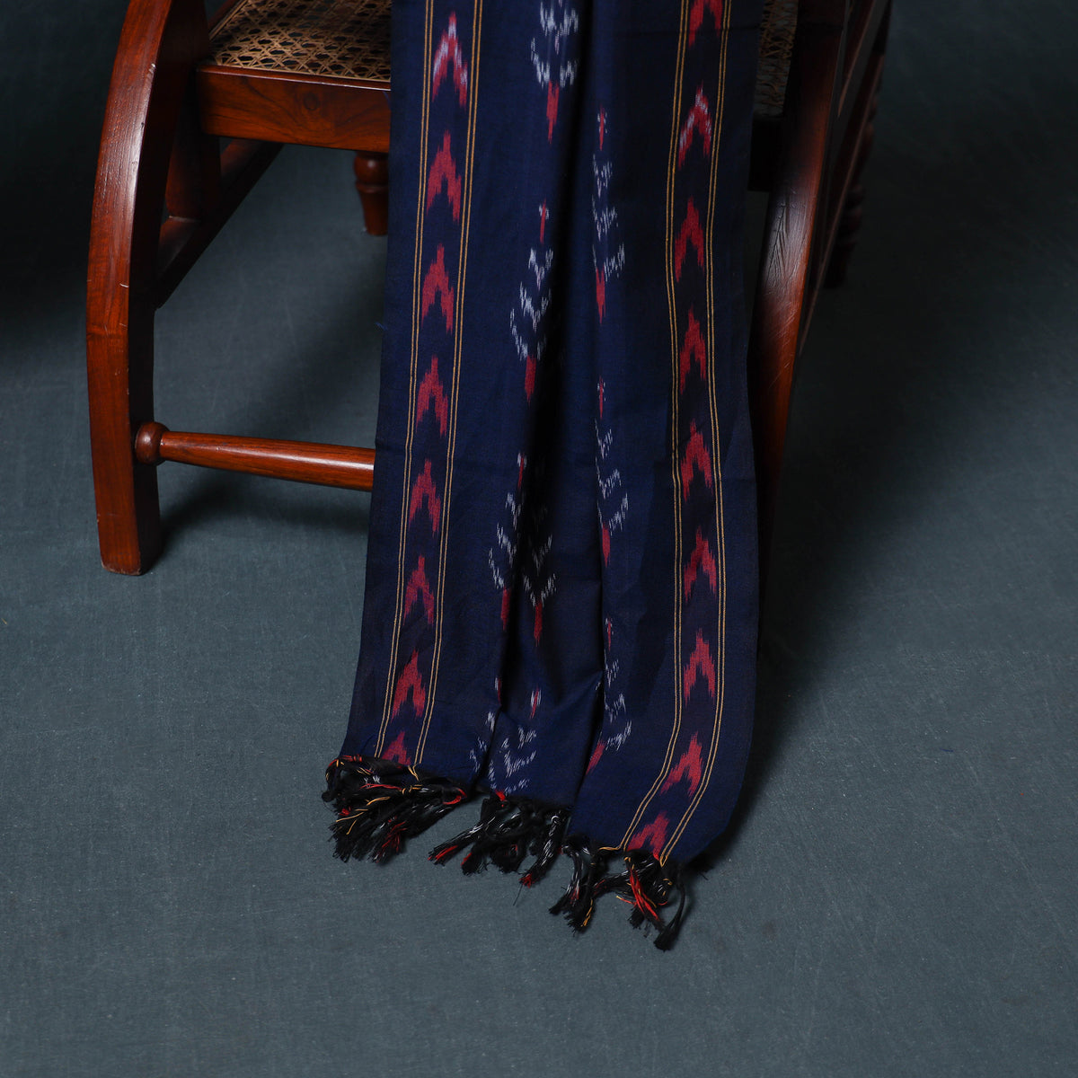 Pochampally Ikat Cotton Unstitched Dress Material: Kurta, Bottom with Dupatta 24
