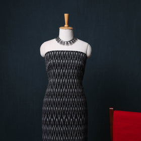 Pochampally Ikat Cotton Unstitched Dress Material: Kurta, Bottom with Dupatta 25