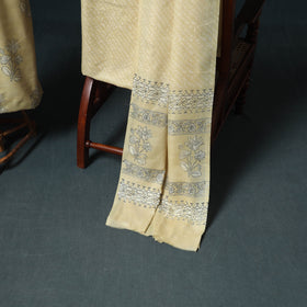Akola Hand Block Print Woolen Unstitched Dress Material: Kurta, Bottom with Dupatta 07
