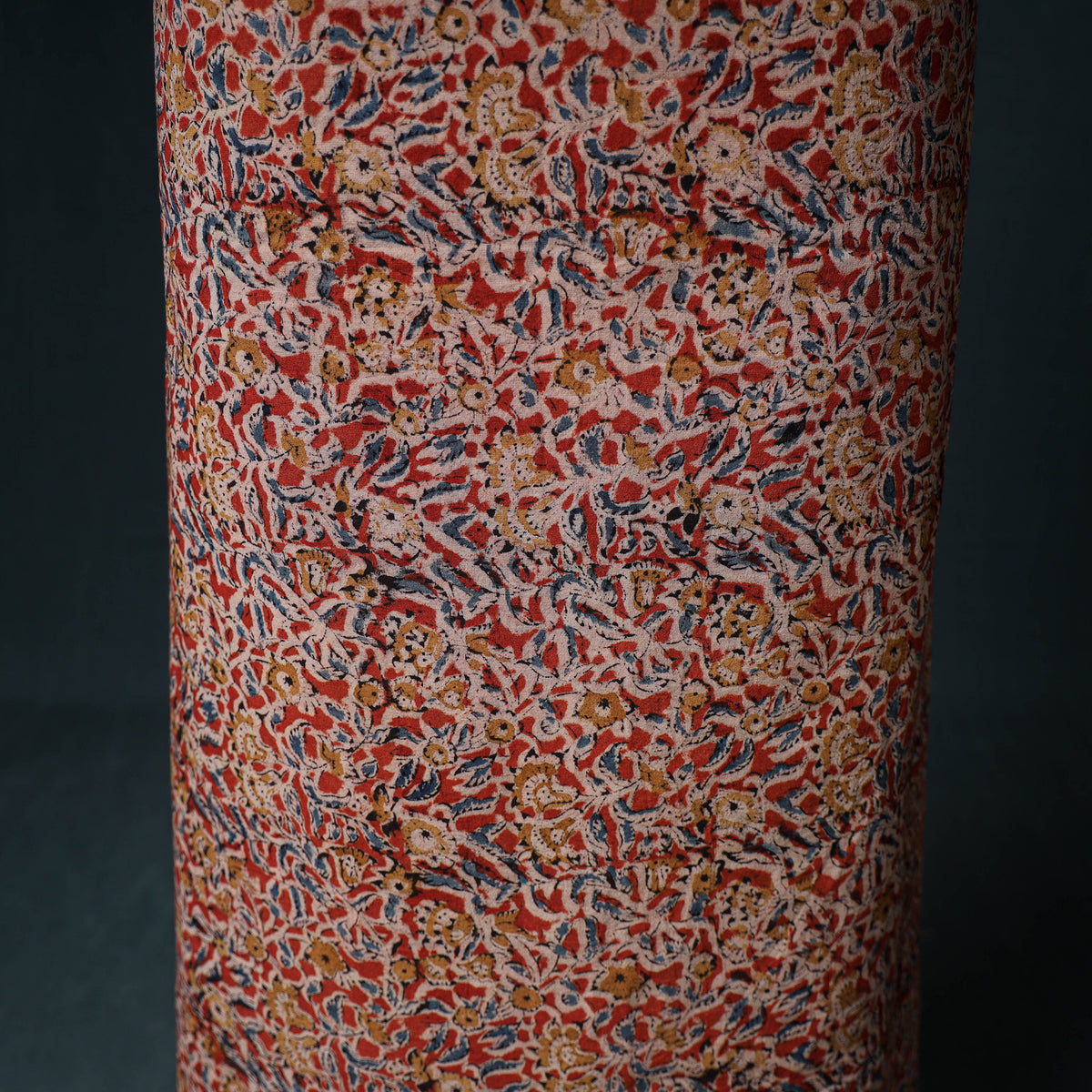Pedana Hand Block Print Natural Dyed Cotton Kalamkari Unstitched Dress Material: Kurta with Dupatta 03