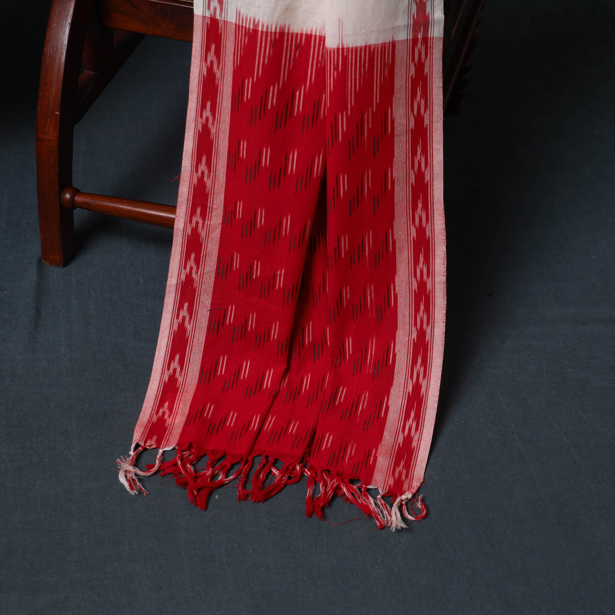 Pochampally Ikat Cotton Unstitched Dress Material: Kurta, Bottom with Dupatta 26