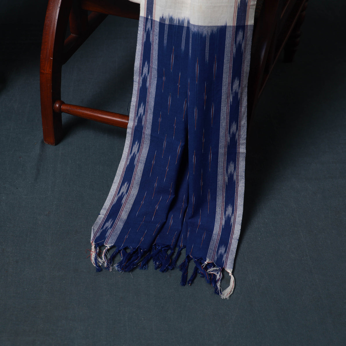Pochampally Ikat Cotton Unstitched Dress Material: Kurta, Bottom with Dupatta 27