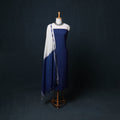 Pochampally Ikat Cotton Unstitched Dress Material: Kurta, Bottom with Dupatta 27
