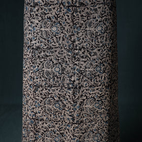 Pedana Hand Block Print Natural Dyed Cotton Kalamkari Unstitched Dress Material: Kurta  with Dupatta 06
