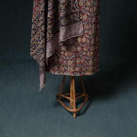 Pedana Hand Block Print Natural Dyed Cotton Kalamkari Unstitched Dress Material: Kurta with Dupatta 07