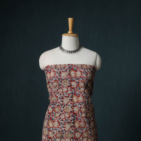 Pedana Hand Block Print Natural Dyed Cotton Kalamkari Unstitched Dress Material: Kurta with Dupatta 07
