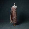 Pedana Hand Block Print Natural Dyed Cotton Kalamkari Unstitched Dress Material: Kurta with Dupatta 08