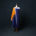 Pochampally Ikat Cotton Unstitched Dress Material: Kurta, Bottom with Dupatta 29