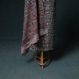 Pedana Hand Block Print Natural Dyed Cotton Kalamkari Unstitched Dress Material: Kurta with Dupatta 11