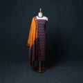 Pochampally Ikat Cotton Unstitched Dress Material: Kurta, Bottom with Dupatta 31