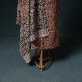 Pedana Hand Block Print Natural Dyed Cotton Kalamkari Unstitched Dress Material: Kurta with Dupatta 13