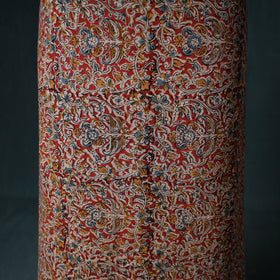 Pedana Hand Block Print Natural Dyed Cotton Kalamkari Unstitched Dress Material: Kurta with Dupatta 13