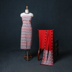 Pochampally Ikat 3pc Cotton Unstitched Dress Material 59