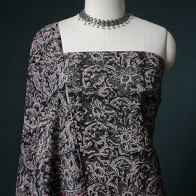 Pedana Hand Block Print Natural Dyed Cotton Kalamkari Unstitched Dress Material: Kurta with Dupatta 14