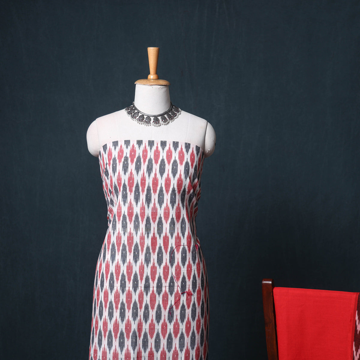 Pochampally Ikat 3pc Cotton Unstitched Dress Material 59