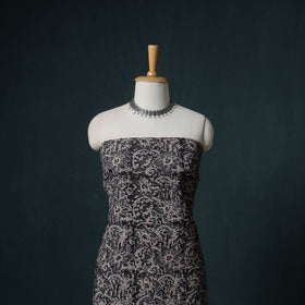 Pedana Hand Block Print Natural Dyed Cotton Kalamkari Unstitched Dress Material: Kurta with Dupatta 14