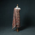 Pedana Hand Block Print Natural Dyed Cotton Kalamkari Unstitched Dress Material: Kurta with Dupatta 15