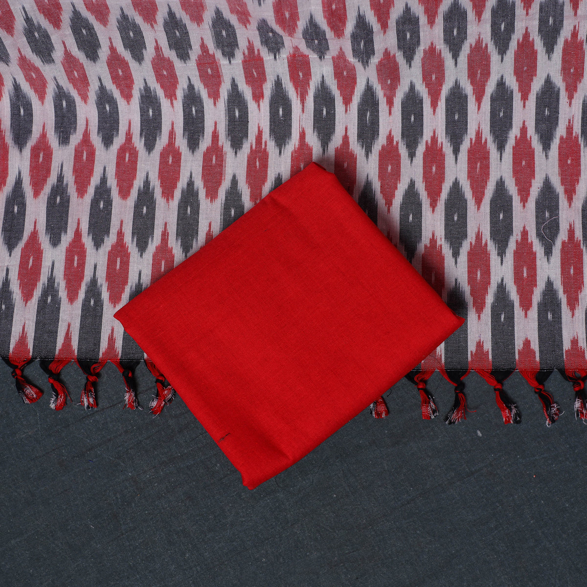 Pochampally Ikat 3pc Cotton Unstitched Dress Material 59