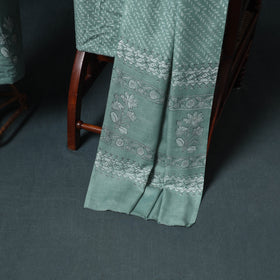 Akola Hand Block Print Woolen Unstitched Dress Material: Kurta, Bottom with Dupatta 15