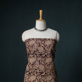 Pedana Hand Block Print Natural Dyed Cotton Kalamkari Unstitched Dress Material: Kurta with Dupatta 15