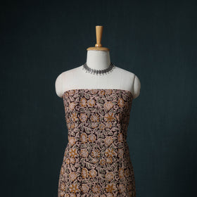 Pedana Hand Block Print Natural Dyed Cotton Kalamkari Unstitched Dress Material: Kurta with Dupatta 16