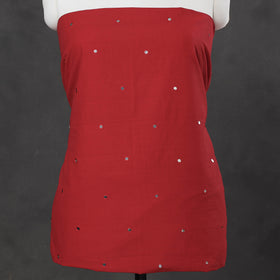 Buy Red Mangalagiri Cotton Sequin Work Kurta Material