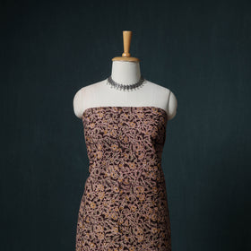 Pedana Hand Block Print Natural Dyed Cotton Kalamkari Unstitched Dress Material: Kurta with Dupatta 19