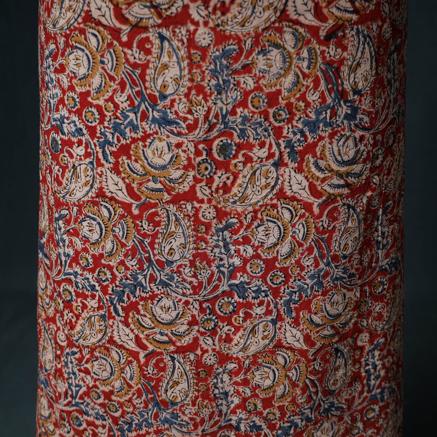 Pedana Hand Block Print Natural Dyed Cotton Kalamkari Unstitched Dress Material: Kurta with Dupatta 21