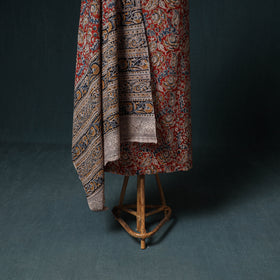 Pedana Hand Block Print Natural Dyed Cotton Kalamkari Unstitched Dress Material: Kurta with Dupatta 21