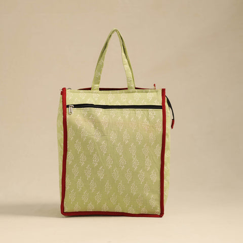 Yellow Handcrafted Cotton Shopping Hand Bag