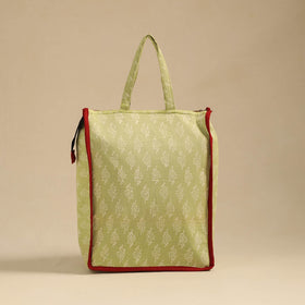 Yellow Handcrafted Cotton Shopping Hand Bag