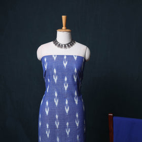 Pochampally Ikat Cotton Unstitched Dress Material: Kurta, Bottom with Dupatta 01