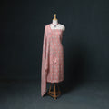 Akola Hand Block Print Woolen Unstitched Dress Material: Kurta, Bottom with Dupatta 22