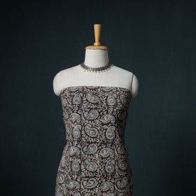 Pedana Hand Block Print Natural Dyed Cotton Kalamkari Unstitched Dress Material: Kurta with Dupatta 22