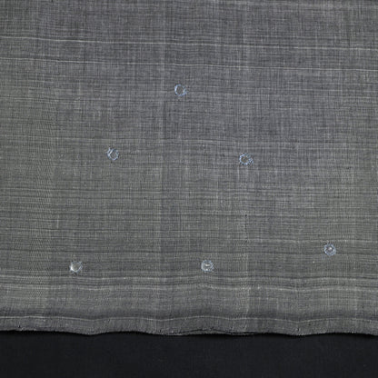 Grey - Mangalagiri Cotton Sequin Work Kurti Material - 2.5 Meter