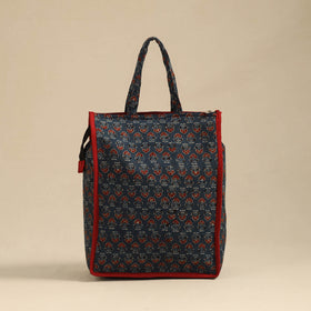 Blue Handcrafted Cotton Shopping Hand Bag