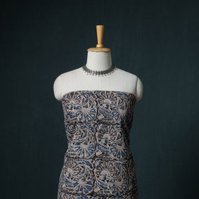 Pedana Hand Block Print Natural Dyed Cotton Kalamkari Unstitched Dress Material: Kurta with Dupatta 25