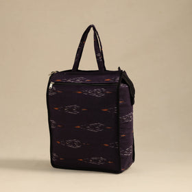 Purple Handcrafted Cotton Shopping Hand Bag