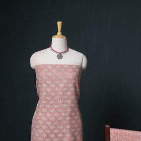 Akola Hand Block Print Woolen Unstitched Dress Material: Kurta, Bottom with Dupatta 25