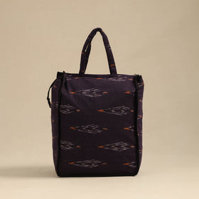 Purple Handcrafted Cotton Shopping Hand Bag