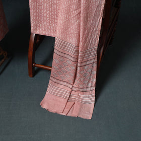 Akola Hand Block Print Woolen Unstitched Dress Material: Kurta, Bottom with Dupatta 25