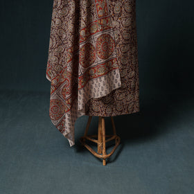 Pedana Hand Block Print Natural Dyed Cotton Kalamkari Unstitched Dress Material: Kurta with Dupatta 27