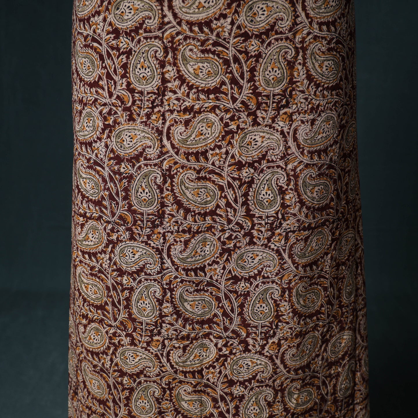 Pedana Hand Block Print Natural Dyed Cotton Kalamkari Unstitched Dress Material: Kurta with Dupatta 27