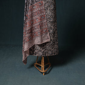 Pedana Hand Block Print Natural Dyed Cotton Kalamkari Unstitched Dress Material: Kurta with Dupatta 30