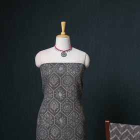Akola Hand Block Print Woolen Unstitched Dress Material: Kurta, Bottom with Dupatta 28
