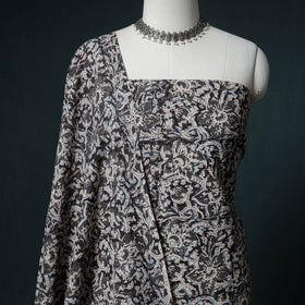 Pedana Hand Block Print Natural Dyed Cotton Kalamkari Unstitched Dress Material: Kurta with Dupatta 31