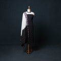 Pochampally Ikat Cotton Unstitched Dress Material: Kurta, Bottom with Dupatta 09
