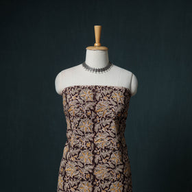 Pedana Hand Block Print Natural Dyed Cotton Kalamkari Unstitched Dress Material: Kurta with Dupatta 32
