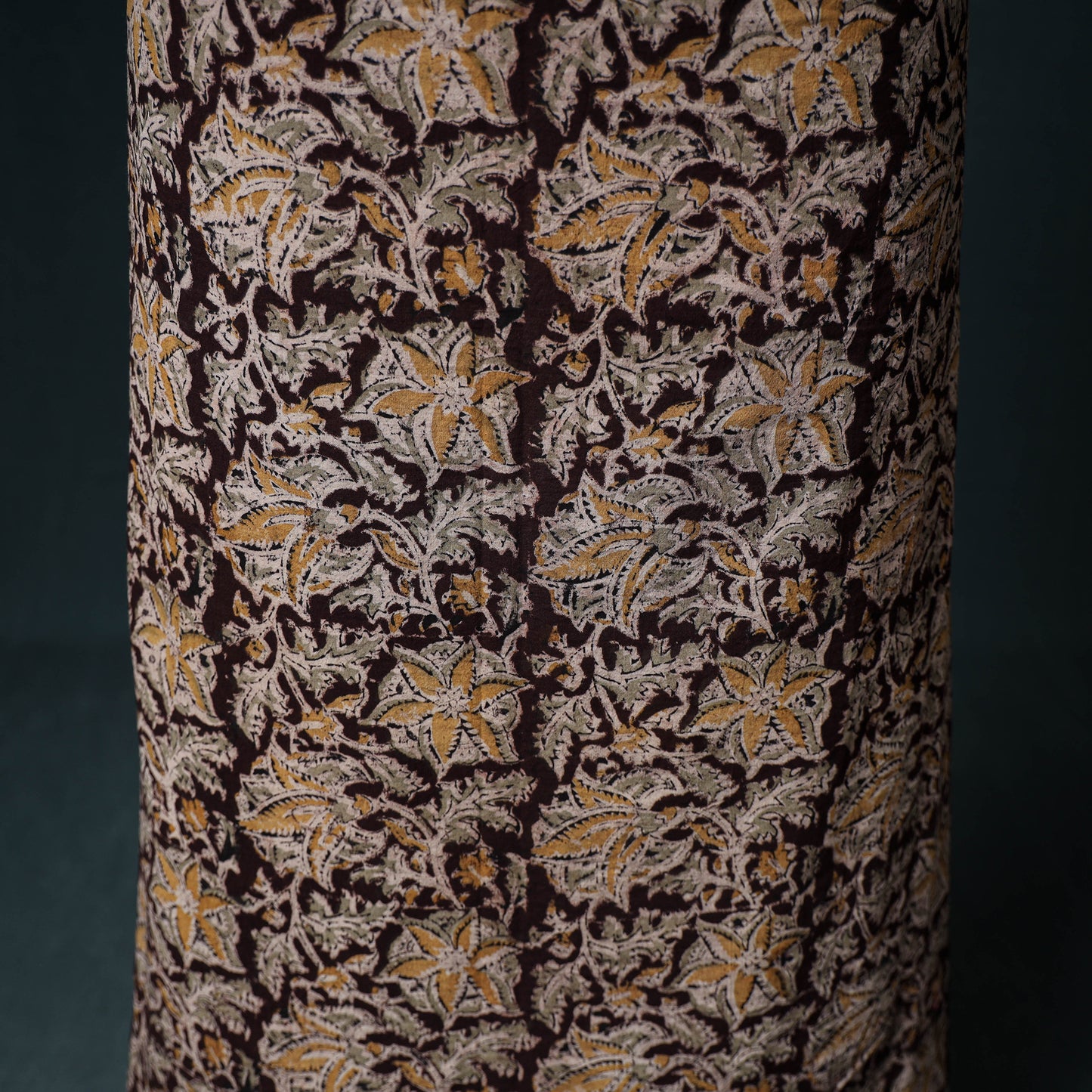 Pedana Hand Block Print Natural Dyed Cotton Kalamkari Unstitched Dress Material: Kurta with Dupatta 32